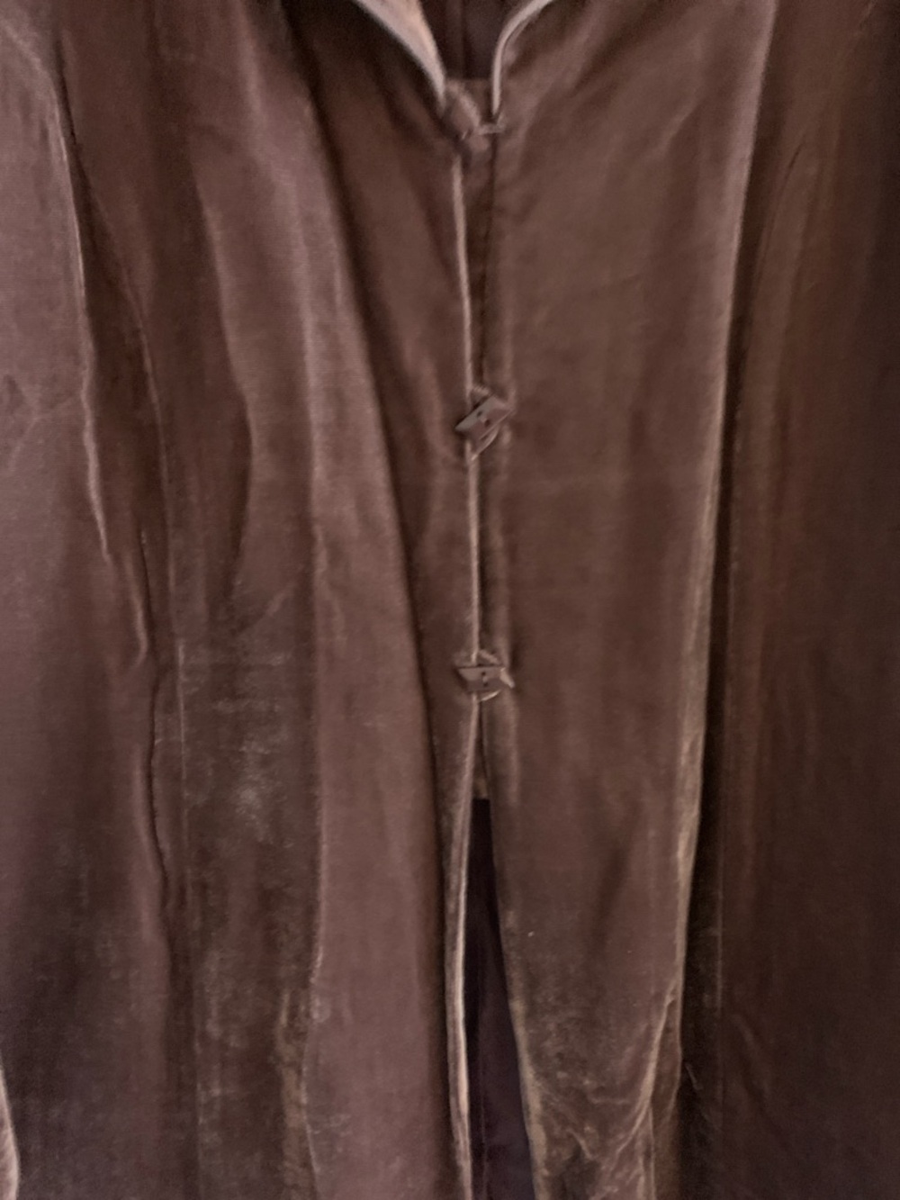 COLDWATER CREEK Velvet Trench Coat in Plum - Picture 4 of 5